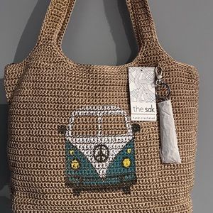 The Sak VW Van straw shoulder bag. One of a kind.